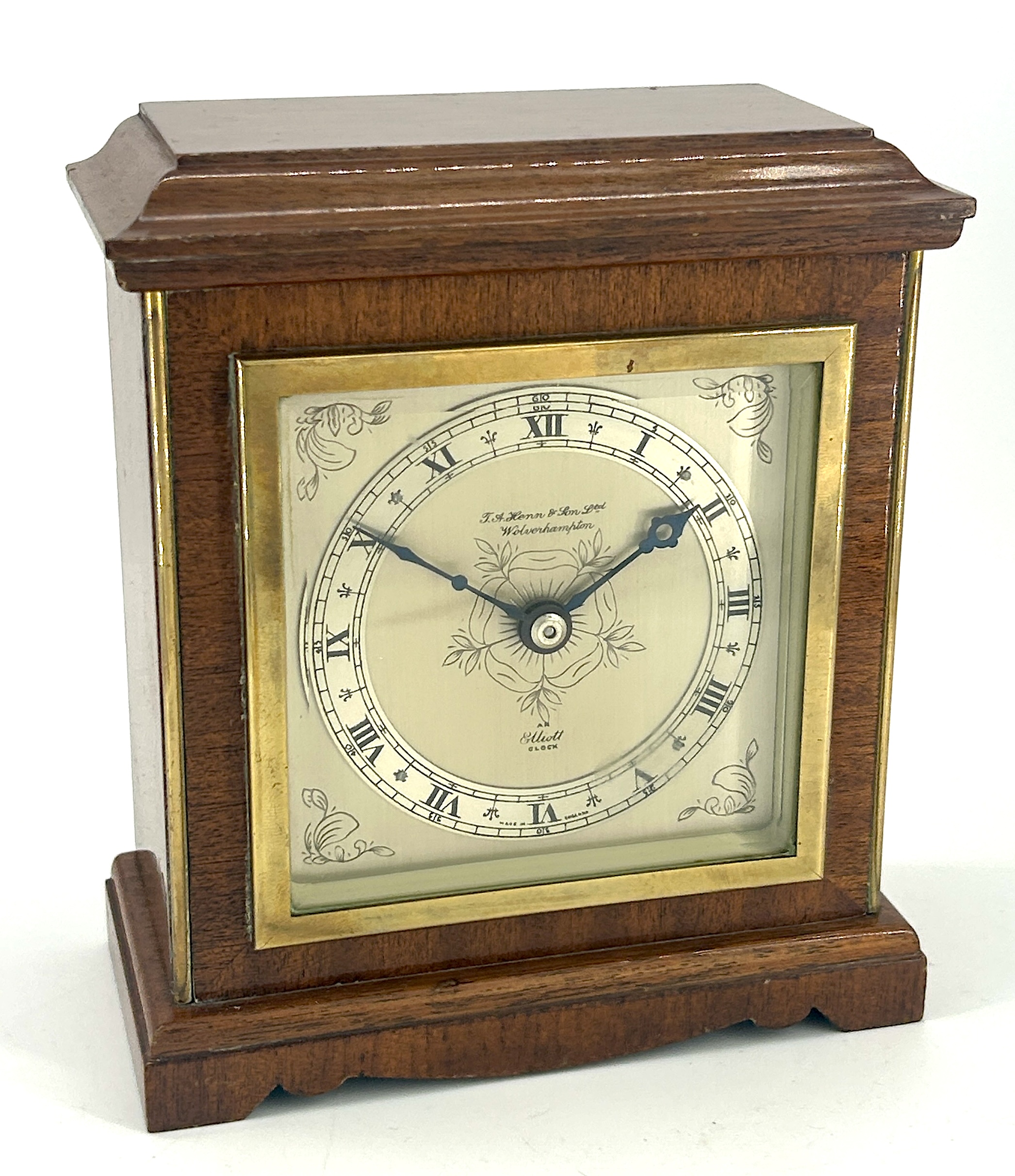 Elliot Mahogany Case Mantel Clock Antique mantlle clocks Antique Clocks 4